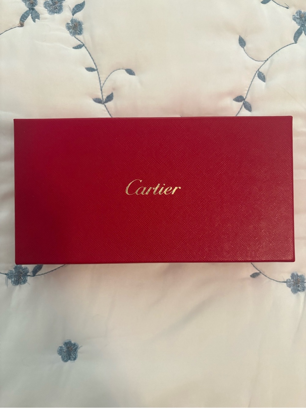 Cartier Red and Gold Glasses Case
